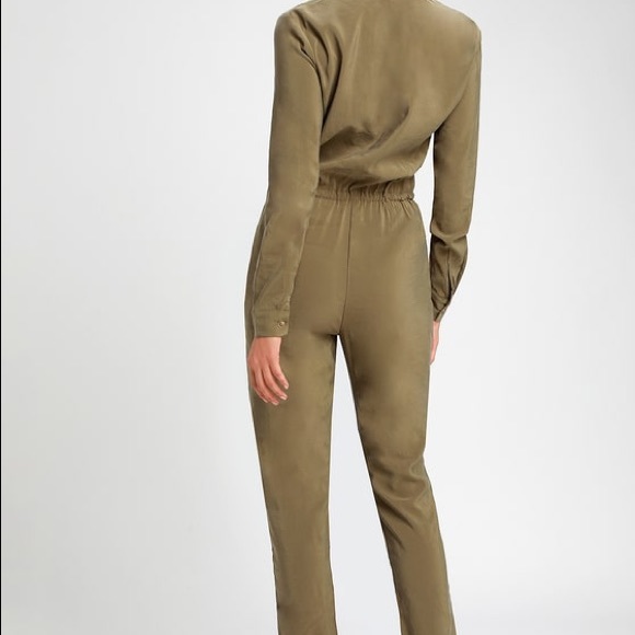 NWOT Lulus Clifton Washed Olive Jumpsuit - Picture 4 of 6
